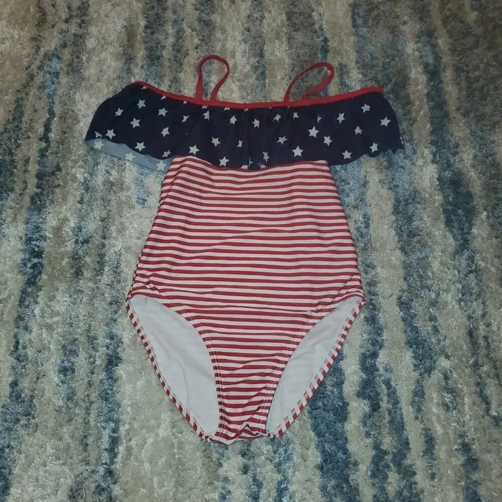Childrens Place Patriotic One-Piece || sz 10/12 || EUC